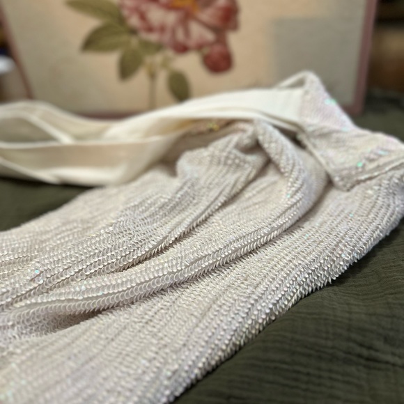 Retrofete sequin Bridal tote bag white - Picture 2 of 3